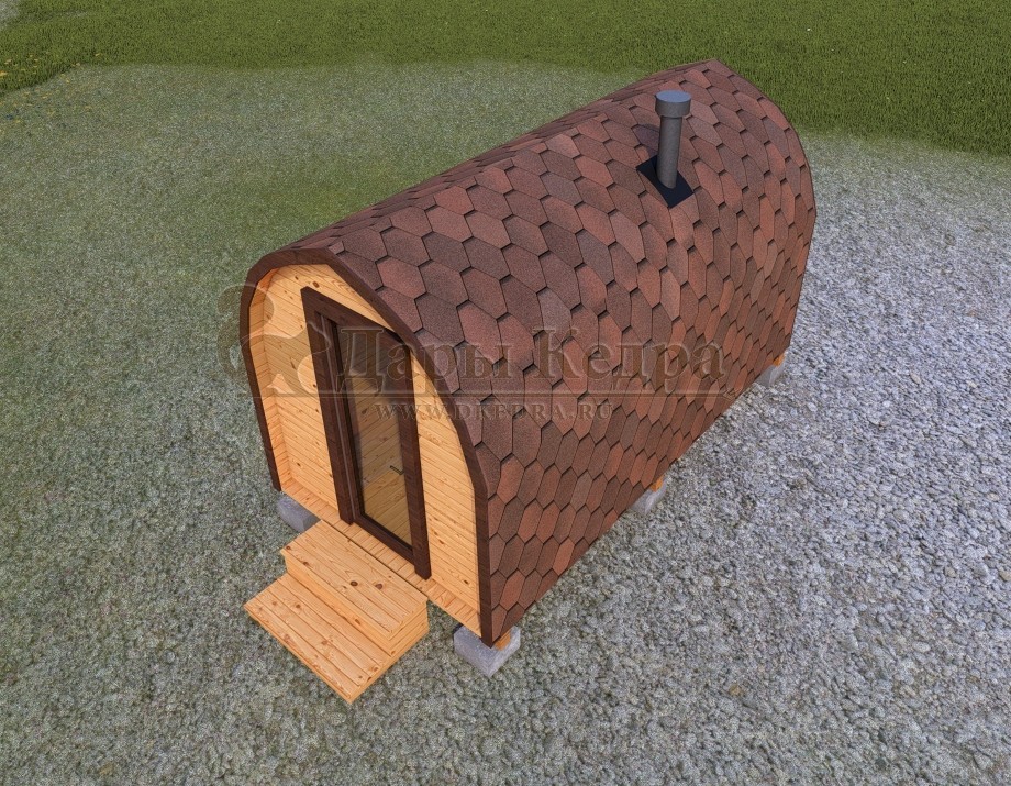 Баня «Викинг» из кедра 4х2,35 м