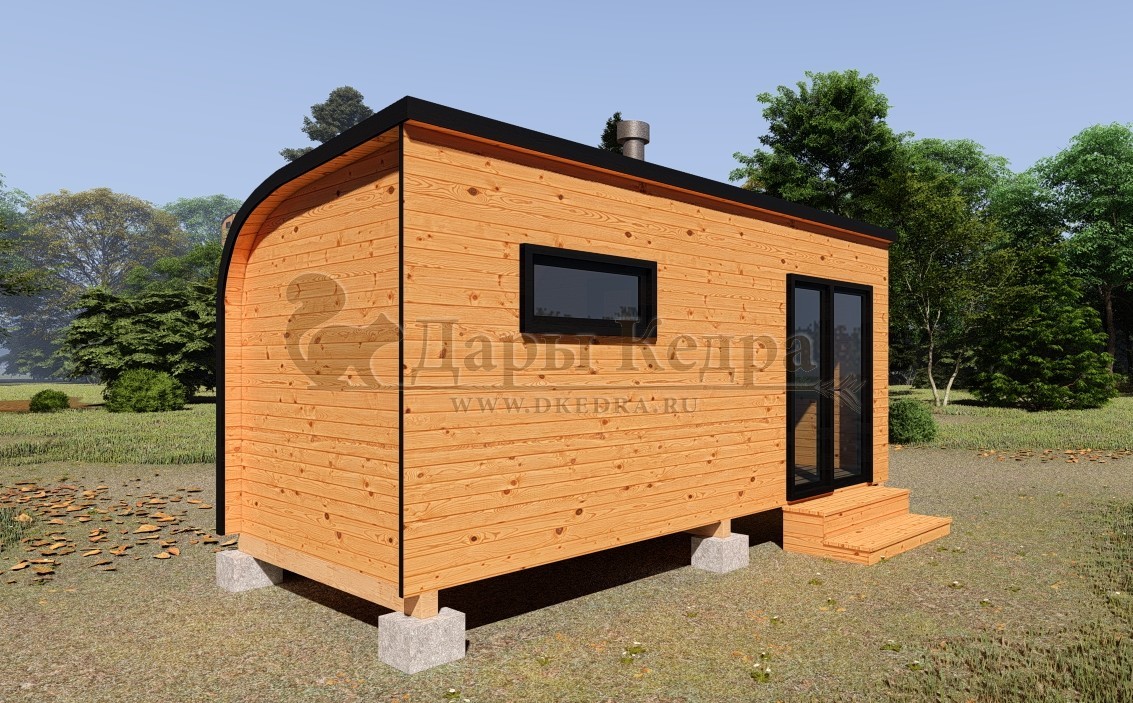 Баня «Парус» из кедра 5х2,35 м